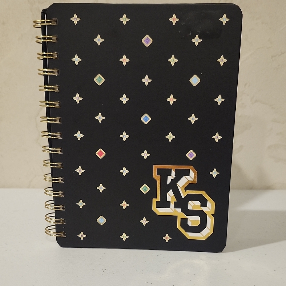 Kendra Scott Spiral Notebook- calendar Gold and Silver Stars